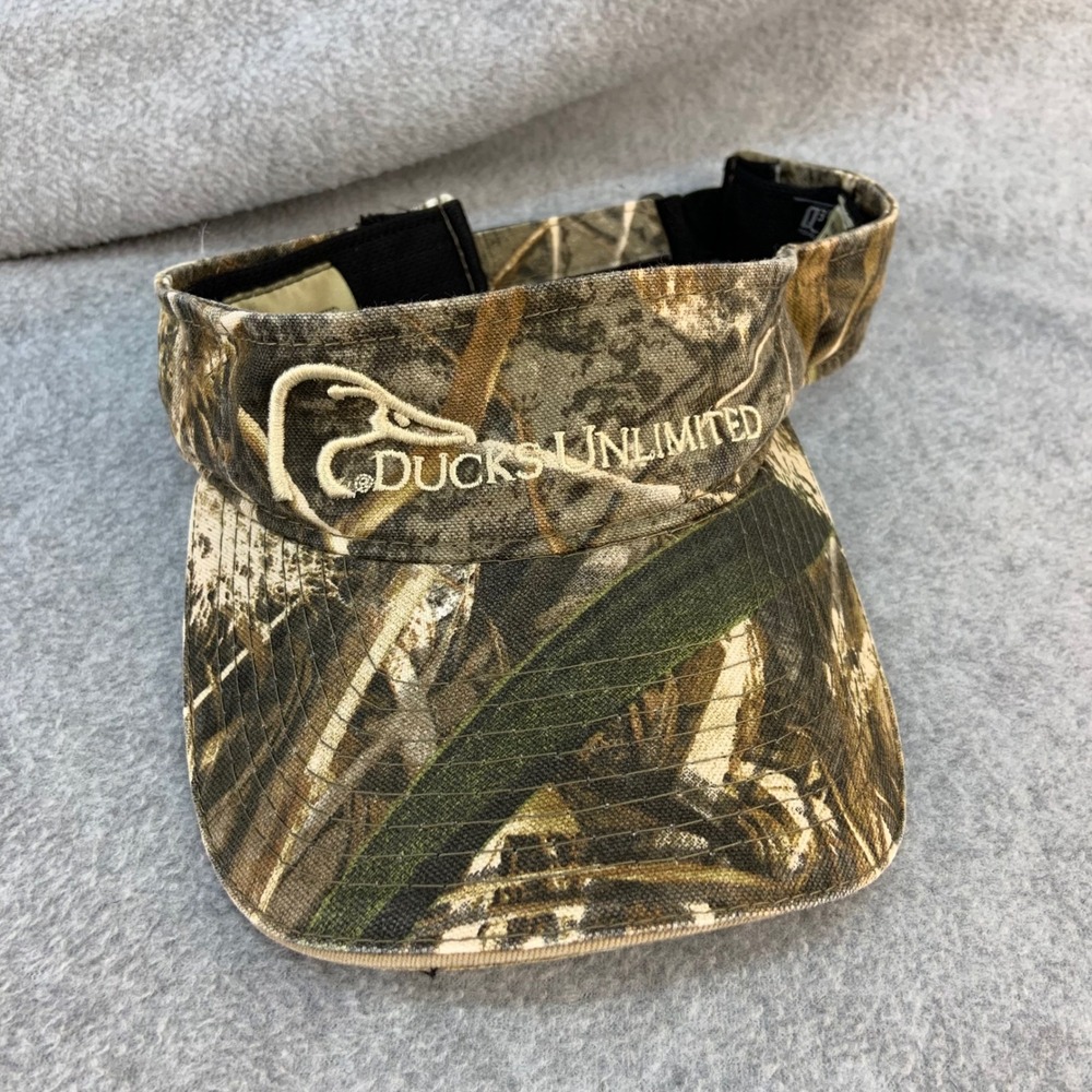 Ducks Unlimited Logo Unisex Camo Outdoor Cap Visor Adjustable OSFM